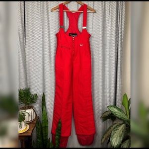 FERA Vintage Red Ski Bibs Small/8 (runs small)